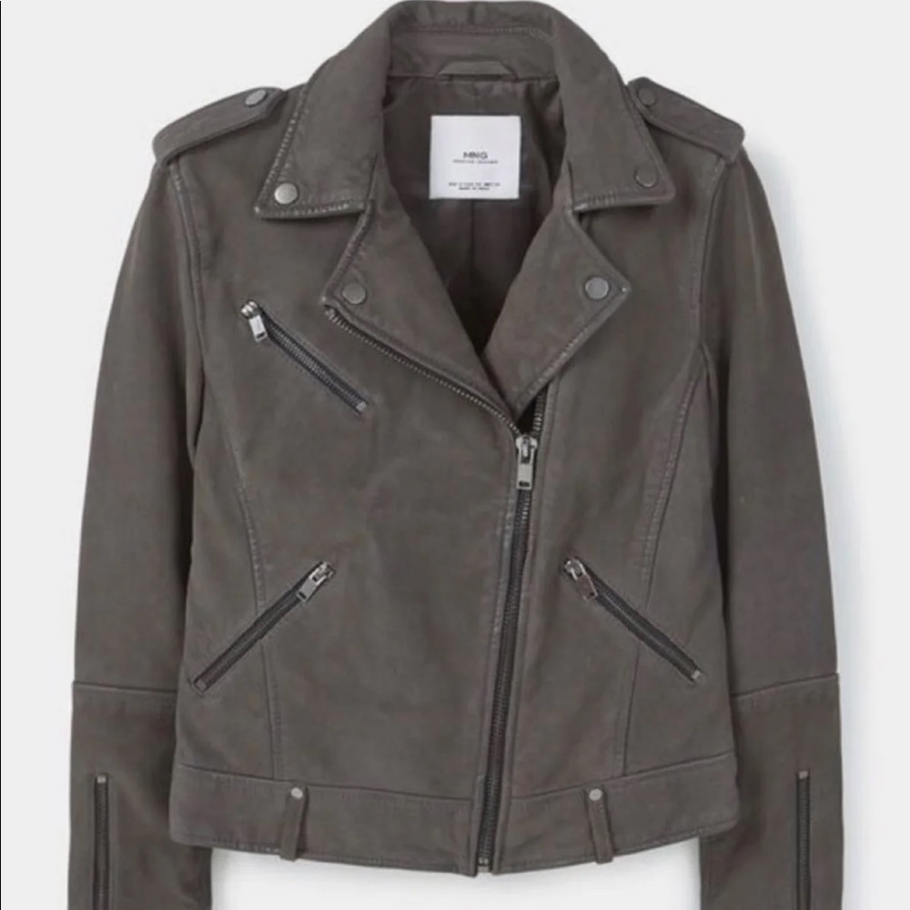 Genuine leather jacket from Mango